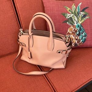 Henri Bendel Soft Pink Leather Handbag with crossbody strap